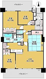 ファインシティくずは 4LDKの間取図画像