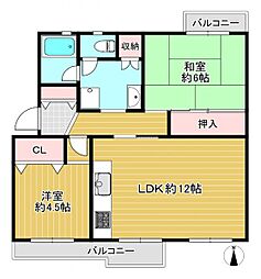 男山第4住宅308棟 3DKの間取図画像
