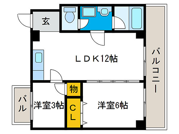 ゼニスコート大正 ｜大阪府大阪市大正区千島3丁目(賃貸マンション1SLDK・5階・43.00㎡)の写真 その2