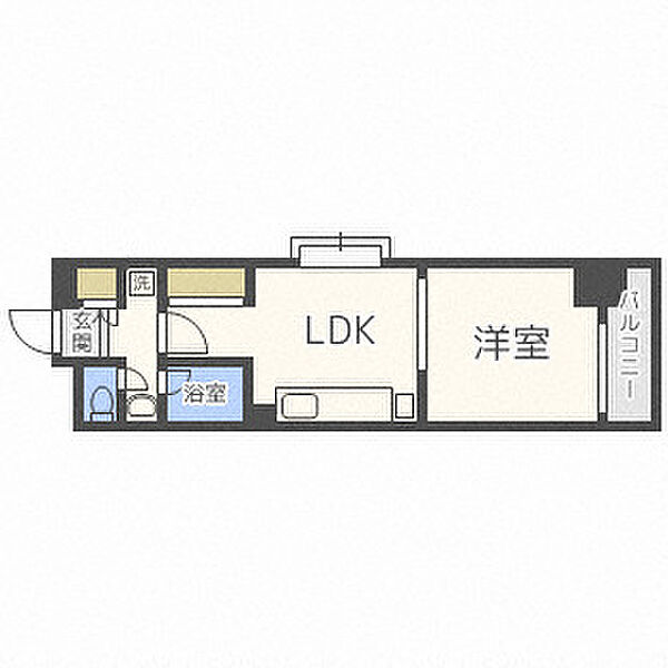 コンソラーレ難波 ｜大阪府大阪市浪速区桜川1丁目(賃貸マンション1LDK・2階・34.72㎡)の写真 その2