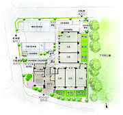 駐車場・駐輪場・ゴミ置き場などが整然と配置された敷地構成。管理体制の丁寧さが感じられ、安心して暮らせる住環境です