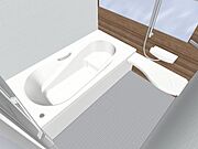 【同仕様画像】ユニットバスは新品に交換します。浴槽は大人も足を伸ばしてゆったり浸かれる広さです。