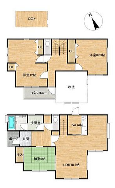 間取りを拡大表示