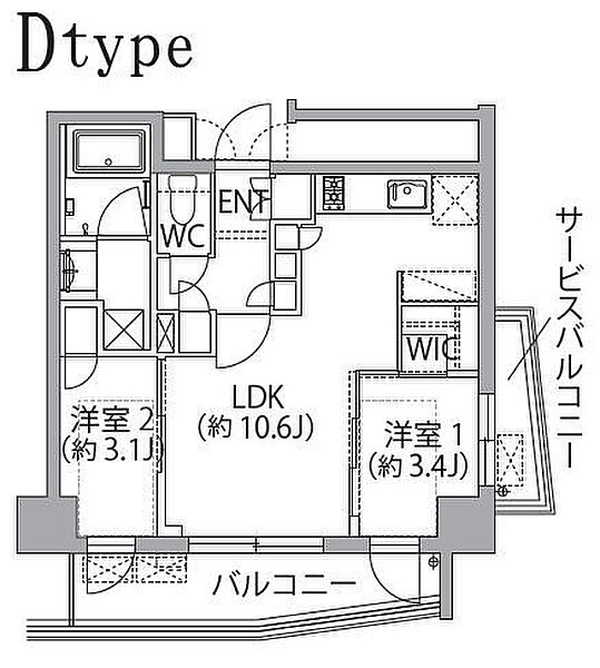 レスピール蓮根 501｜東京都板橋区坂下2丁目(賃貸マンション2LDK・5階・41.14㎡)の写真 その2