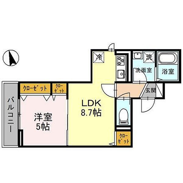 グラナーデ白子 201｜埼玉県和光市白子2丁目(賃貸アパート1LDK・2階・34.71㎡)の写真 その2