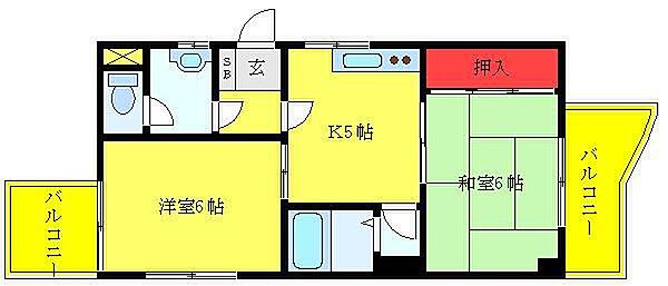 中村ビル ｜埼玉県川口市幸町3丁目(賃貸マンション2DK・2階・41.25㎡)の写真 その2