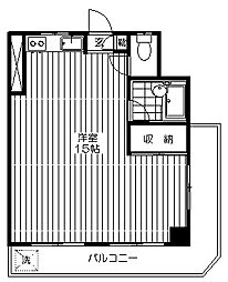 シャトレ恵比寿 ワンルームの間取図画像