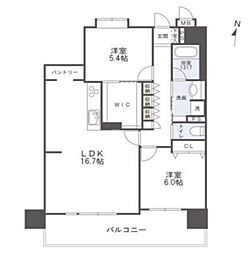ラ・ベルティ小岩 2LDKの間取図画像