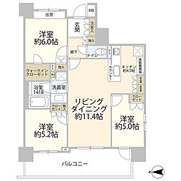 ウィルローズ住吉 3LDKの間取図画像