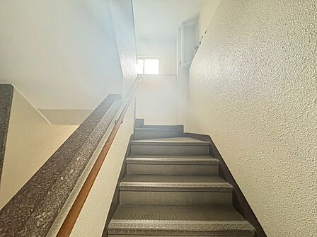 清掃の整った共用部分の階段。
