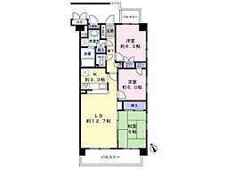エヴァーグリーン金町 3LDKの間取図画像