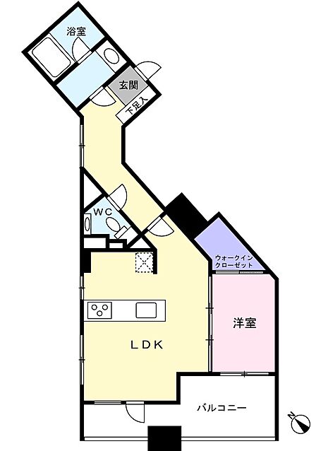 1LDK 間取り