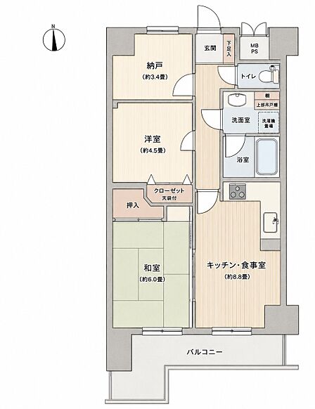 南向きにつき陽当たり良好。開放感のある眺望も魅力です。
