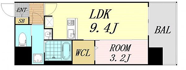 セレニテ堺筋本町プリエ ｜大阪府大阪市中央区南久宝寺町1丁目(賃貸マンション1LDK・12階・34.68㎡)の写真 その2