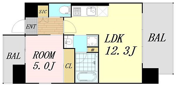 プレジオ阿波座 ｜大阪府大阪市西区川口3丁目(賃貸マンション1LDK・14階・41.58㎡)の写真 その2