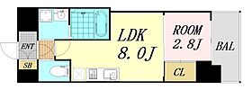 大阪府大阪市中央区博労町1丁目（賃貸マンション1LDK・11階・28.91㎡） その2