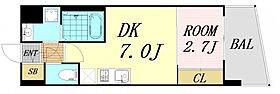 大阪府大阪市淀川区西中島2丁目（賃貸マンション1DK・8階・24.72㎡） その2