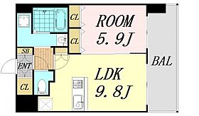 大阪府吹田市江坂町1丁目（賃貸マンション1LDK・2階・40.02㎡） その2