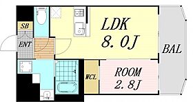 大阪府大阪市浪速区敷津西2丁目（賃貸マンション1LDK・3階・27.80㎡） その2