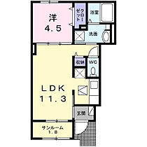 ベルアムールＢ 102 ｜ 栃木県栃木市大平町新1540番地11（賃貸アパート1LDK・1階・40.03㎡） その2