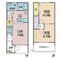 メゾン．ライトウィング（Maison.Light Wing） 106 ｜ 栃木県栃木市岩舟町下津原114-1（賃貸アパート2LDK・1階・54.83㎡） その2