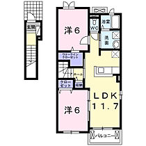 エーデル　シュロス 201 ｜ 栃木県佐野市田沼町46-1（賃貸アパート2LDK・2階・57.40㎡） その2