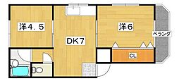 間取図画像 2DK