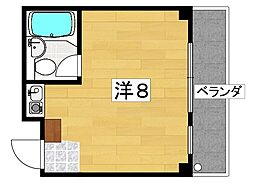 サンシャイン香里園2 ワンルームの間取図画像