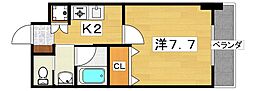 リヴィックスマンション 1Kの間取図画像