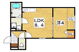 アムールシトラス 1LDKの間取図画像