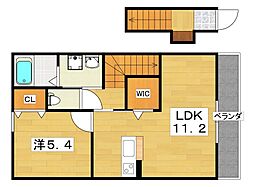 アルーデコート1 1LDKの間取図画像