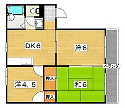 エクセルハウゼ1番館 3DKの間取図画像