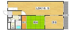 ウィルコート 2LDKの間取図画像