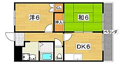 アビリティ.K.池菊第五ビル 2DKの間取図画像