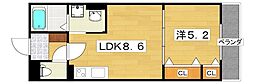 クリエオーレ下神田2 1LDKの間取図画像