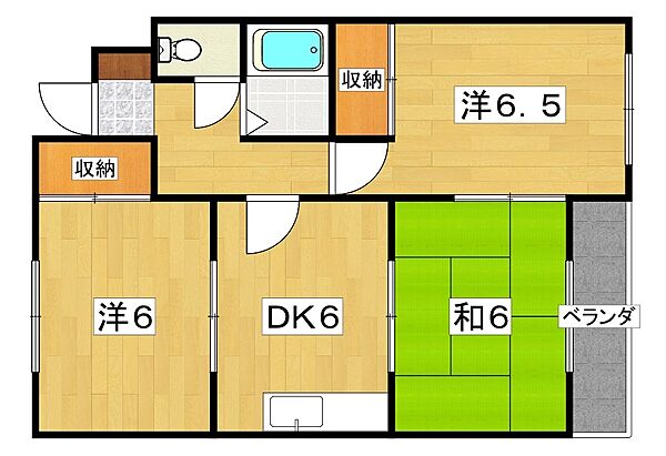 プレアール寝屋川秦町 ｜大阪府寝屋川市秦町(賃貸マンション3DK・2階・47.70㎡)の写真 その2