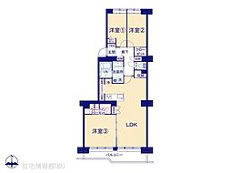 日吉第2ハイムB棟 3LDKの間取図画像
