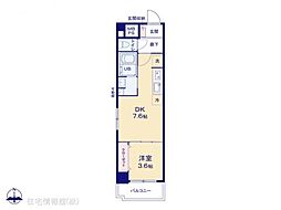 グローリア初穂横浜 1DKの間取図画像