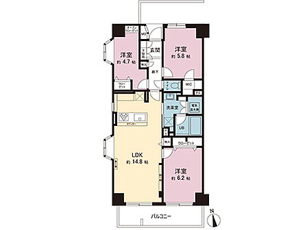 3LDK 間取り