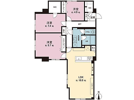 間取図です。図面と異なる場合は現況を優先させていただきます。