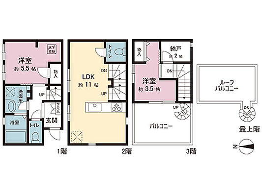 間取り 茅ヶ崎市中海岸3丁目 中古戸建
