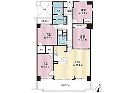 ダイアパレスエクシード茅ヶ崎 4LDKの間取図画像