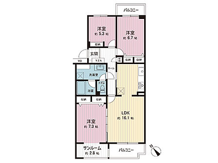 間取図です。図面と異なる場合は現況を優先させていただきます。