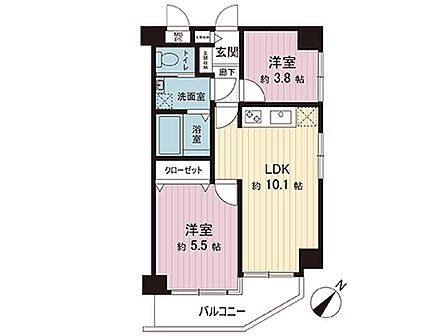 間取図です。図面と異なる場合は現況を優先させていただきます。