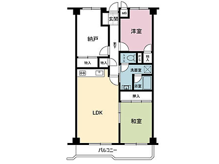 2SLDK 間取り