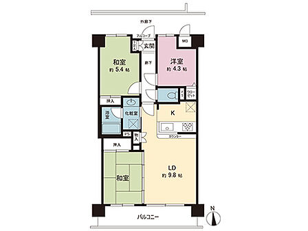 間取図です。図面と異なる場合は現況を優先させていただきます。