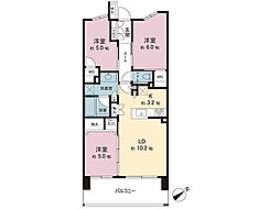 プレミスト東林間さくら通り 3LDKの間取り