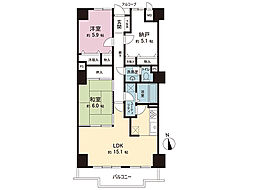 ルミナス相模原 2SLDKの間取図画像