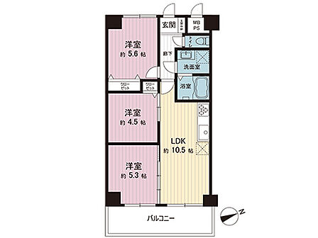 間取図です。図面と異なる場合は現況を優先させていただきます。