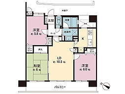 ダイアパレス南林間ステーションサイド 3LDKの間取図画像